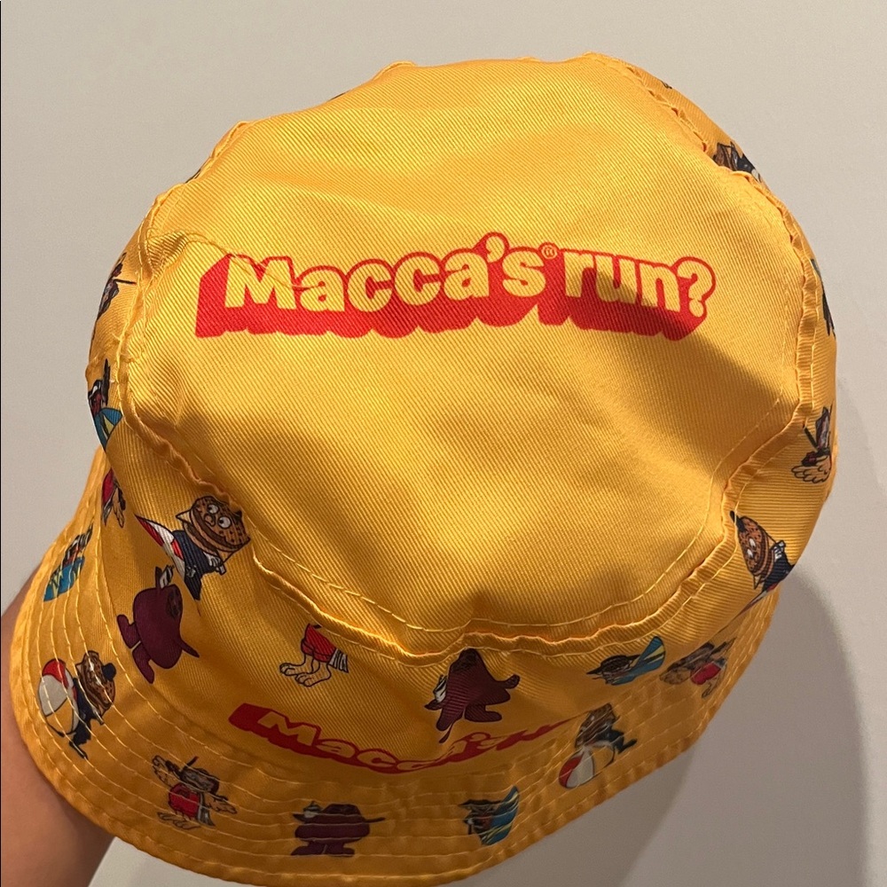 McDonald's Yellow Bucket Hat with Fun Characters - Picture 2 of 2